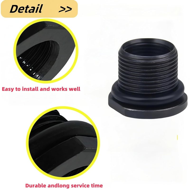 Axyuada 3 Pcs Thread Adapters and Rubber&Metal Washers, Replacement Kit, 1/2 * 28, 5/8 * 24, Black - Image 5